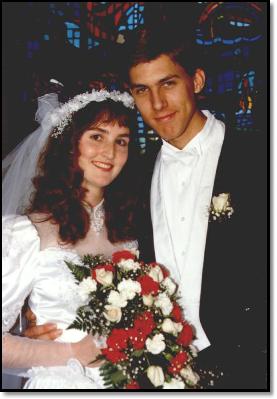 Nate and Paula on their wedding day.