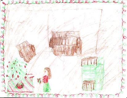 'Our living room at Christmas' by Irene, age 9