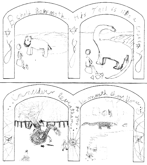 A tongue-in-cheek contrast by Josh (15 1/2) and Beni (14) between the fearsome animals the Bible describes in Job 41 and 41 and the modern assumption that these are descriptions of hippo's and alligators.